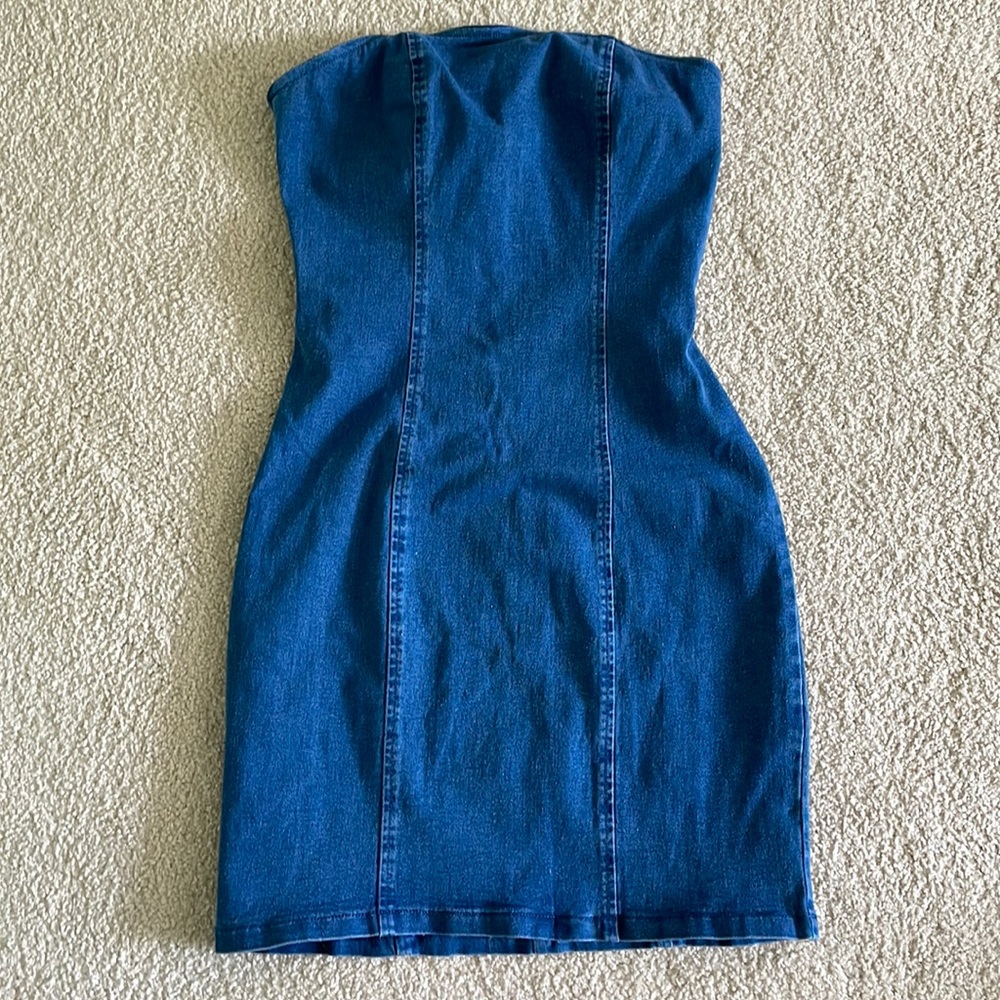 Denim mini dress
